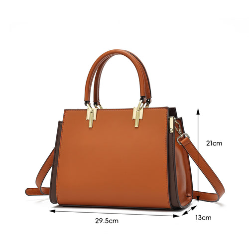 Classic Structured Top Handle Shoulder Bag