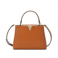 Ivory Structured Top-Handle Bag