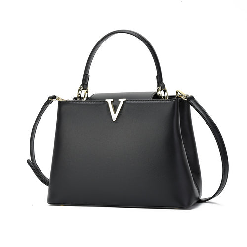 Ivory Structured Top-Handle Bag