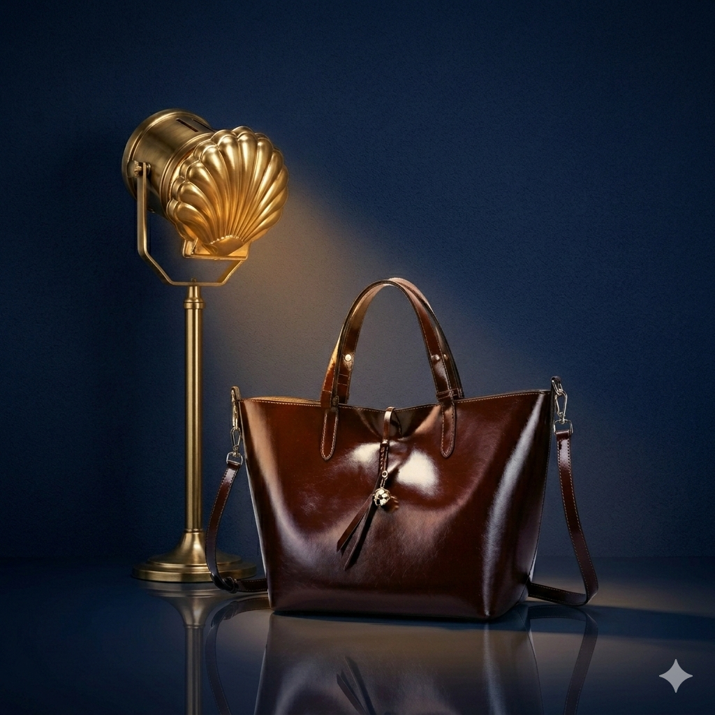 VELKORS AURORA Leather Tote Bag (Ivory Color)