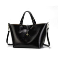 VELKORS ONYX Leather Tote Bag (Black Color)